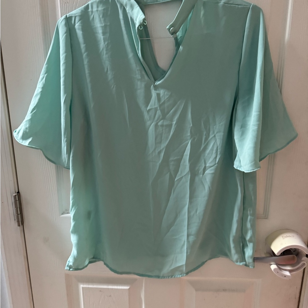 NWT NY & Co Mint Green Women's Blouse - Picture 3 of 3